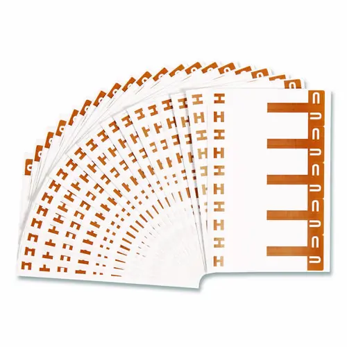 Smead AlphaZ Color-Coded First Letter Combo Alpha Labels, H/U, Dark Brown/White, 100 Labels/Pack
