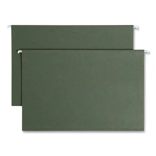 Smead Box Bottom Hanging File Folders, 1" Capacity, Legal Size, Standard Green, 25/Box