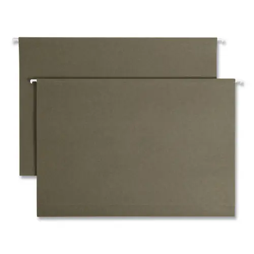 Smead Box Bottom Hanging File Folders, 2" Capacity, Legal Size, Standard Green, 25/Box