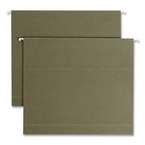 Smead Box Bottom Hanging File Folders, 2" Capacity, Letter Size, Standard Green, 25/Box