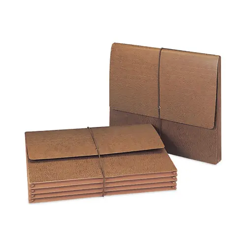 Smead Classic Expanding Wallets with Tear-Resistant Gussets, Elastic Cord Closure, Letter Size, Redrope