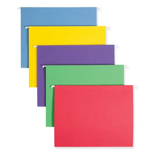 Smead Color Hanging Folders with 1/3 Cut Tabs, Letter Size, Assorted Colors, 25/Box