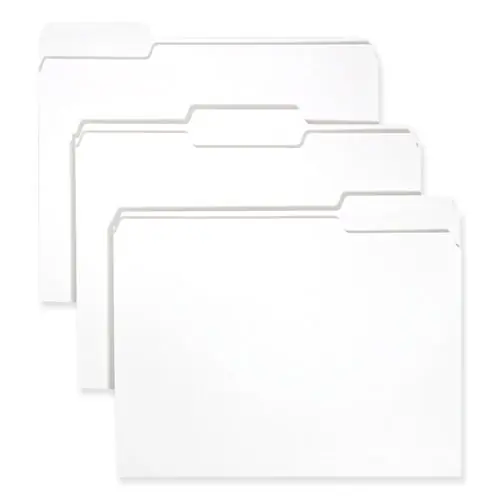 Smead Colored File Folders, 1/3-Cut Tabs: Assorted, Letter Size, 0.75" Expansion, White, 100/Box