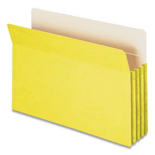 Smead Colored File Pockets, Legal Size, Yellow, 3.5" Expansion