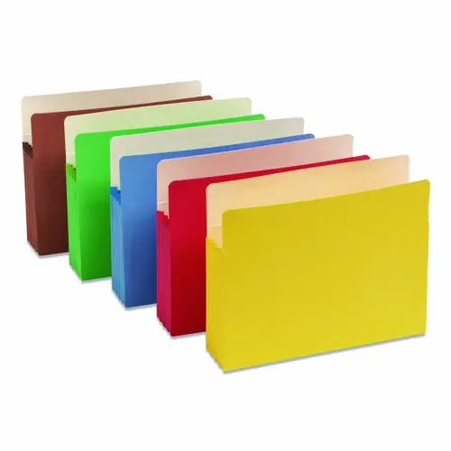 Smead Colored File Pockets, Letter Size, Assorted Colors, 5/Pack