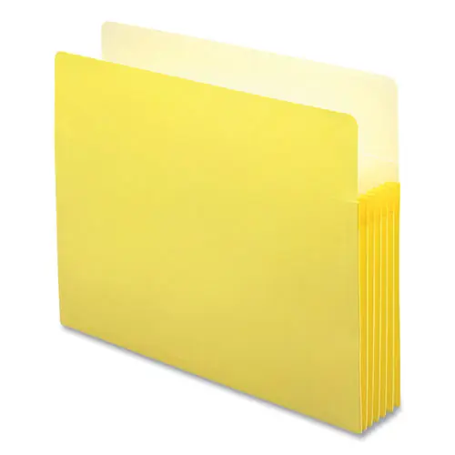 Smead Colored File Pockets, Letter Size, Yellow, 5.25" Expansion