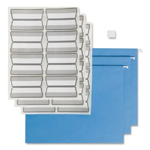 Smead Colored Hanging File Folders with ProTab Kit, Letter Size, 1/3-Cut, Blue