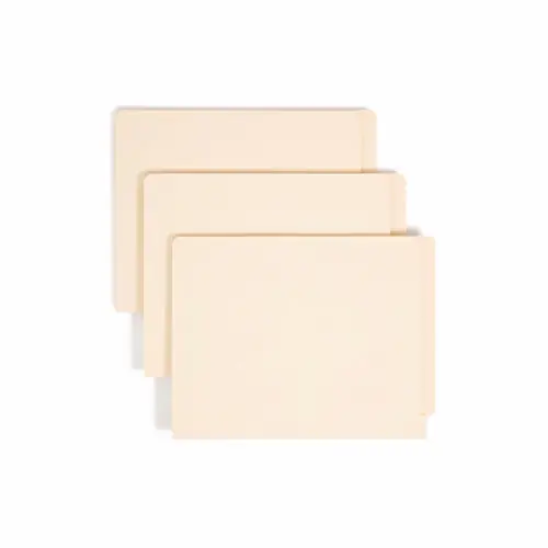Smead End Tab Fastener Folders with Reinforced Straight Tabs, 11-pt Manila, 2 Fasteners, Letter Size, Manila Exterior, 250/Box