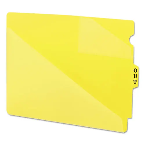 Smead End Tab Poly Out Guides, Two-Pocket Style, 1/3-Cut End Tab, Out, 8.5 x 11, Yellow, 50/Box