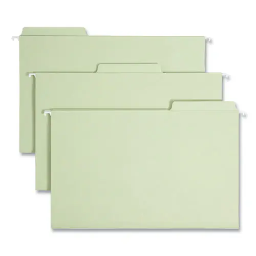 Smead FasTab Hanging Folders, Legal Size, 1/3-Cut Tabs, Moss, 20/Box