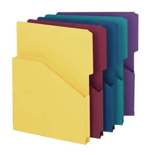 Smead File Jackets, Letter Size, Assorted, 5/Pack