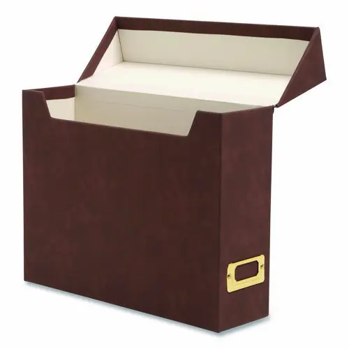 Smead Flip Top File Box, Letter Size, Saddle