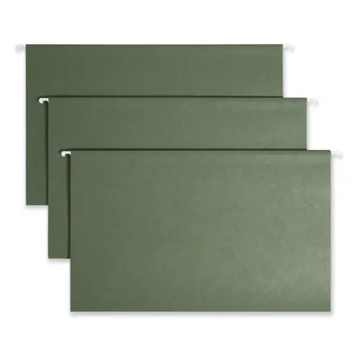 Smead Hanging Folders, Legal Size, 1/5-Cut Tabs, Standard Green, 25/Box