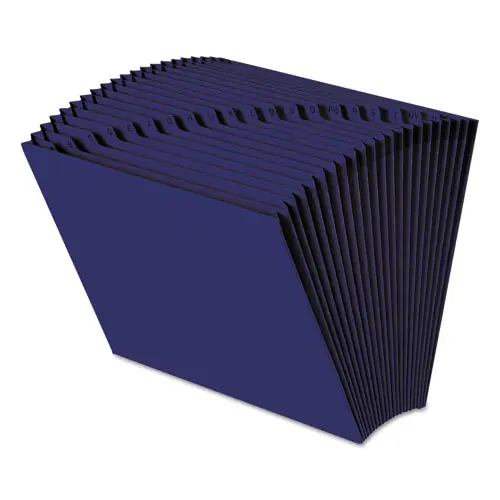 Smead Heavy-Duty Indexed Expanding Open Top Color Files, 21 Sections, 1/21-Cut Tabs, Letter Size, Navy Blue