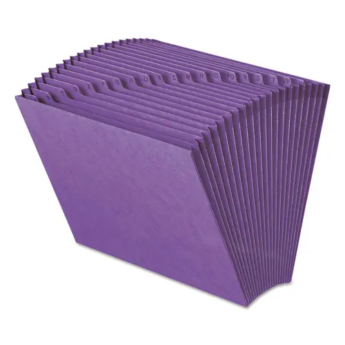 Smead Heavy-Duty Indexed Expanding Open Top Color Files, 21 Sections, 1/21-Cut Tabs, Letter Size, Purple