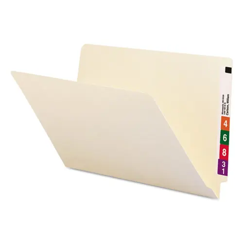 Smead Heavyweight Manila End Tab Folders, Legal Size, Straight Cut Tabs, 0.75" Expansion, 100/Box