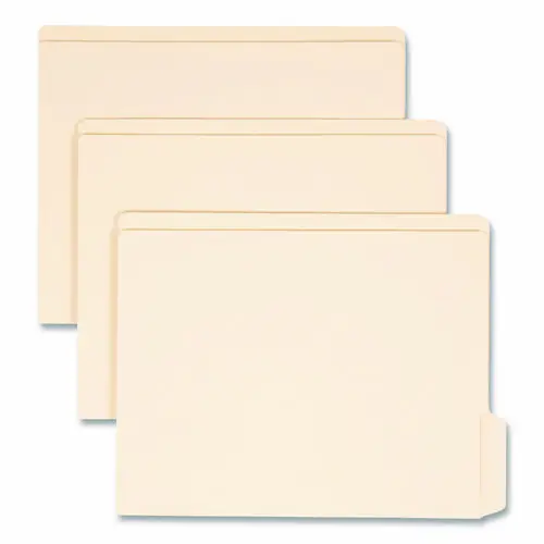 Smead Heavyweight Manila End Tab Folders, Letter Size, 0.75" Expansion, 100/Box