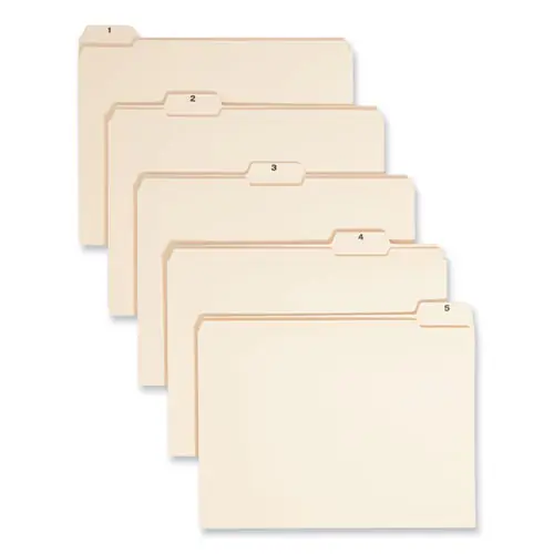 Smead Indexed File Folder Sets, 1/5-Cut Prelabeled Tabs: 1 to 31, Letter Size, 31/Set