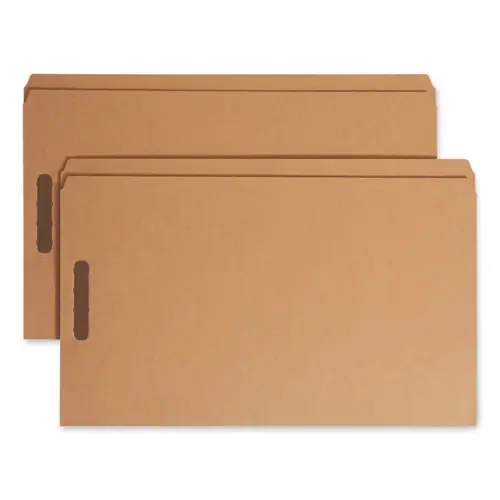 Smead Kraft Fastener Folders, Legal Size, 0.75" Expansion, 2 Fasteners, Kraft Exterior, 50/Box