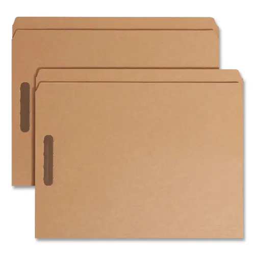 Smead Kraft Fastener Folders, Letter Size, 0.75" Expansion, 2 Fasteners, Kraft Exterior, 50/Box