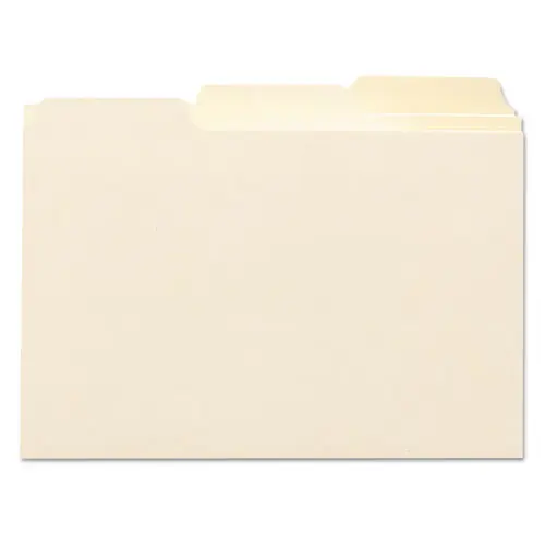 Smead Manila Card Guides, 1/3-Cut Top Tab, Blank, 4 x 6, Manila, 100/Box