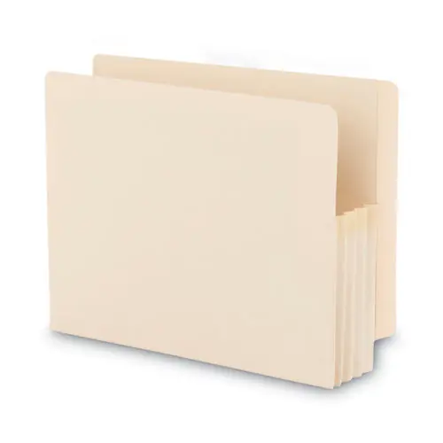 Smead Manila End Tab File Pockets, 3.5" Expansion, Letter Size, Manila, 25/Box