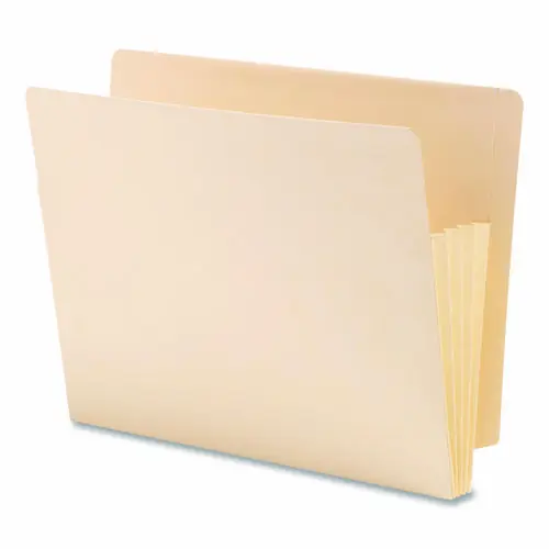 Smead Manila End Tab TUFF Pockets, 3.5" Expansion, Letter Size, Manila, 10/Box