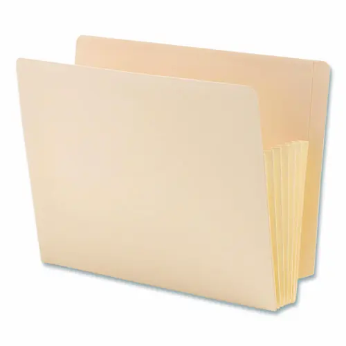 Smead Manila End Tab TUFF Pockets, 5.25" Expansion, Letter Size, Manila, 10/Box