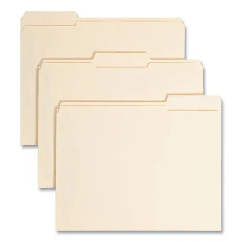 Smead Manila Fastener Folders with SafeSHIELD Coated Fasteners, 0.75" Expansion, 2 Fasteners, Letter Size, Manila Exterior, 50/Box