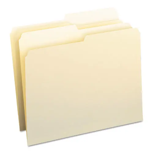 Smead Manila File Folders, 1/2-Cut Tabs: Assorted, Letter Size, 0.75" Expansion, Manila, 100/Box