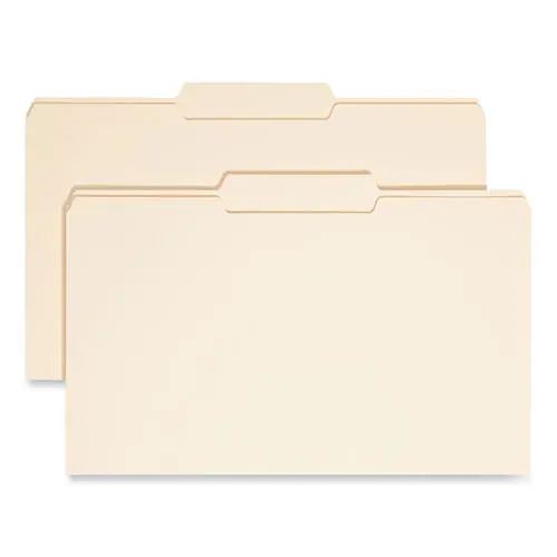 Smead Manila File Folders, 1/3-Cut Tabs: Center Position, Legal Size, 0.75" Expansion, Manila, 100/Box