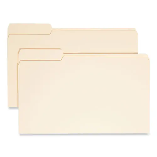 Smead Manila File Folders, 1/3-Cut Tabs: Left Position, Legal Size, 0.75" Expansion, Manila, 100/Box