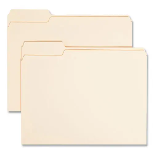 Smead Manila File Folders, 1/3-Cut Tabs: Left Position, Letter Size, 0.75" Expansion, Manila, 100/Box