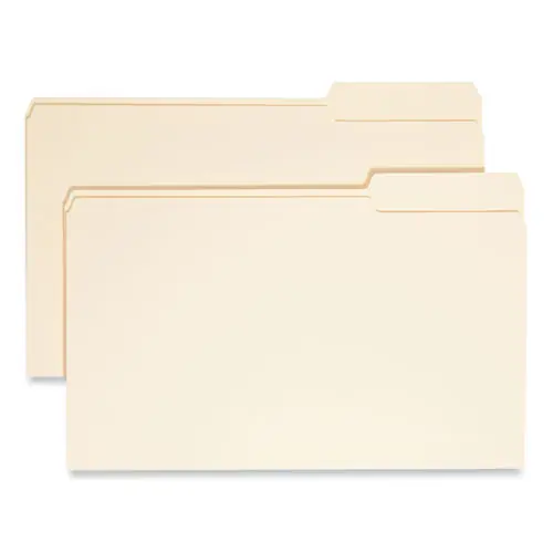 Smead Manila File Folders, 1/3-Cut Tabs: Right Position, Legal Size, 0.75" Expansion, Manila, 100/Box
