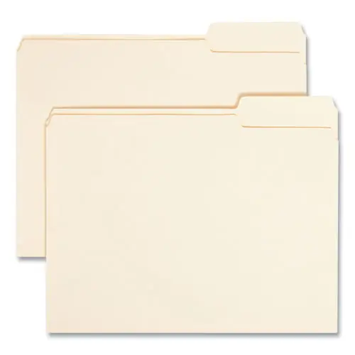Smead Manila File Folders, 1/3-Cut Tabs: Right Position, Letter Size, 0.75" Expansion, Manila, 100/Box
