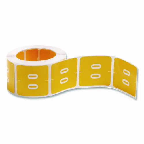 Smead Numerical End Tab File Folder Labels, 0, Yellow, 250/Roll