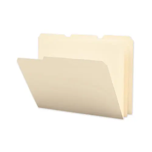 Smead Poly Manila Folders, 1/3-Cut Tabs, Assorted Positions, Letter Size, 12/Pack
