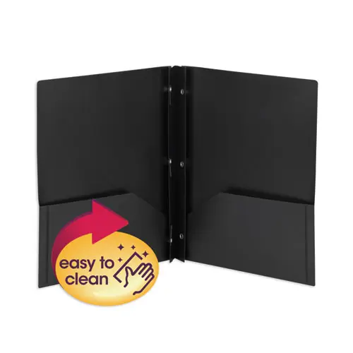 Smead Poly Two-Pocket Folder with Fasteners