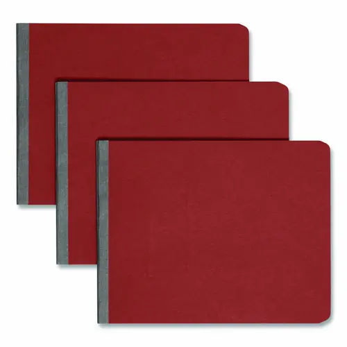 Smead Prong Fastener Premium Pressboard Report Cover, Two-Piece Prong Fastener, 2" Capacity, 8.5 x 11, Red/Red