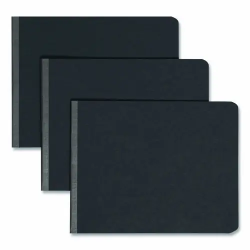 Smead Prong Fastener Premium Pressboard Report Cover, Two-Piece, 2" Capacity, 8.5 x 11, Black