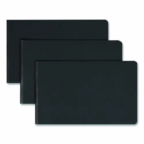 Smead Prong Fastener Premium Pressboard Report Cover, 3" Capacity, Legal Size, Black