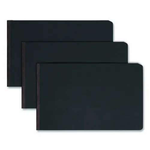 Smead Prong Fastener Pressboard Report Cover, Two-Piece Prong Fastener, 2" Capacity, 8.5 x 14, Black/Black