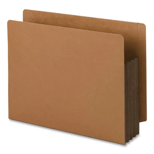 Smead Redrope Drop-Front End Tab File Pockets, Letter Size, 3.5" Expansion, Redrope/Brown, 10/Box