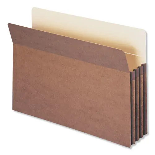 Smead Redrope Drop Front File Pockets, 3.5" Expansion, Legal Size, Redrope, 25/Box