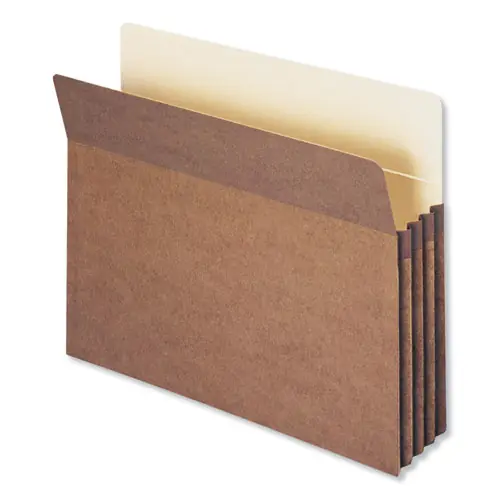 Smead Redrope Drop Front File Pockets, 3.5" Expansion, Letter Size, Redrope, 50/Box