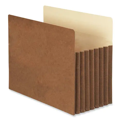 Smead Redrope TUFF Pocket Drop-Front File Pockets with Fully Lined Gussets, 7" Expansion, Letter Size, Redrope, 5/Box