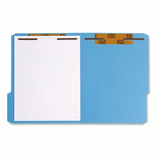 Smead Reinforced Self-Adhesive Two-Prong Fastener Base and Compressor Sets, 2" Capacity, 2.75" Center to Center, Brown, 100/Box