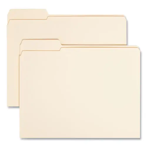 Smead Reinforced Tab Manila File Folders, 1/3-Cut Tabs: Left Position, Letter Size, 0.75" Expansion, 11-pt Manila, 100/Box