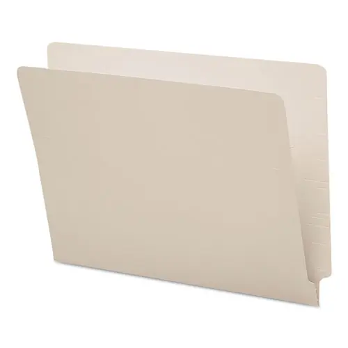 Smead Shelf-Master Reinforced End Tab Colored Folders, Straight Tabs, Letter Size, Gray, 100/Box