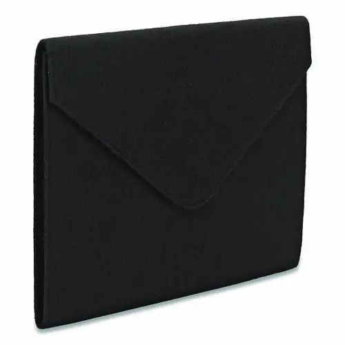 Smead Soft Touch Cloth Expanding Files, Letter Size, 2" Expansion, 1 Section, Snap Closure, Black